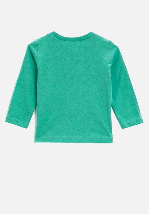 Koton Kids - Baby boys long sleeve printed tee - green