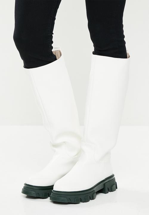 Public Desire - Elena chunky rain boot - white