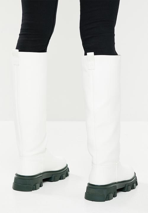 Public Desire - Elena chunky rain boot - white