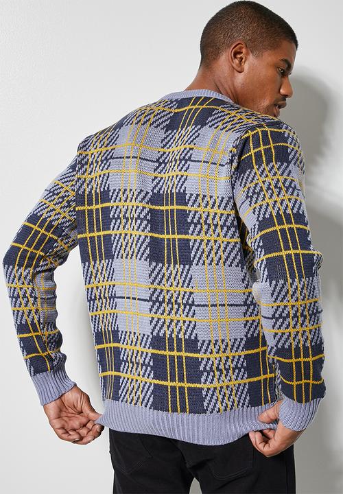 Superbalist - Check pattern crew knit - multi 