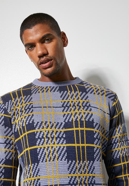Superbalist - Check pattern crew knit - multi 