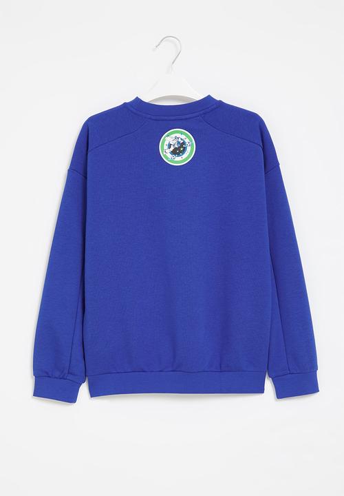 adidas Originals - Lb dy ts crew team - royal blue & semi solar lime