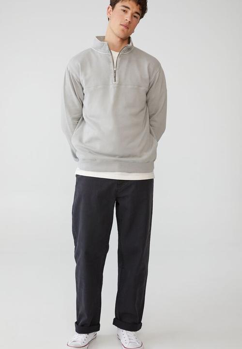 Cotton On - Quarter zip fleece - overcast grey