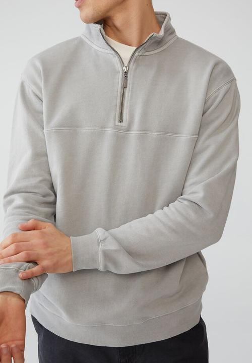 Cotton On - Quarter zip fleece - overcast grey