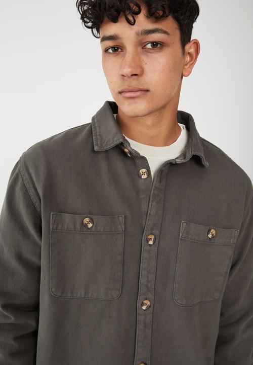 Cotton On - Heavy overshirt - coal