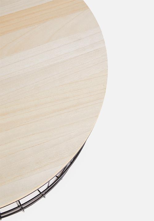Excellent Houseware - Wire  round side table - black