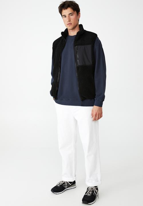 Cotton On - Oversized crew fleece - true navy