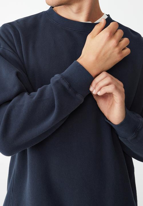 Cotton On - Oversized crew fleece - true navy