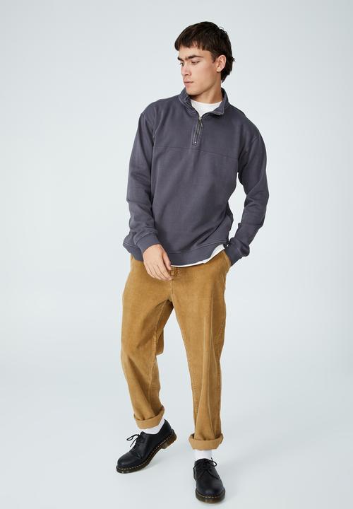 Cotton On - Quarter zip fleece - faded slate