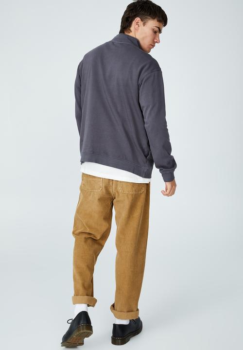 Cotton On - Quarter zip fleece - faded slate