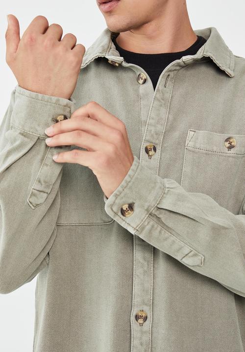 Cotton On - Heavy overshirt - light olive