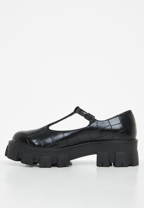 Glamorous - Mary jane track sole shoe - black 