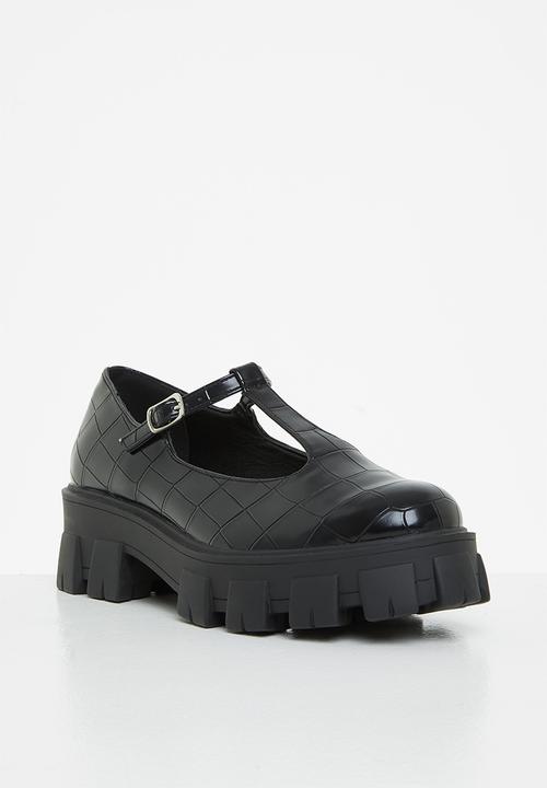 Glamorous - Mary jane track sole shoe - black 