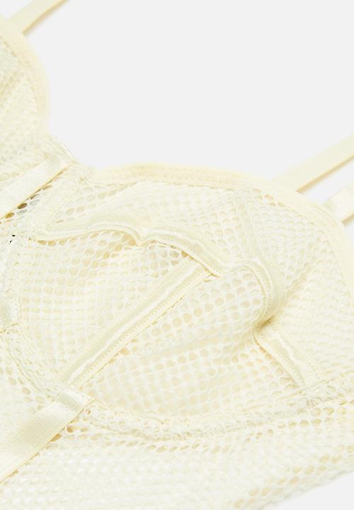 Missguided - Fishnet lingerie bodysuit - cream