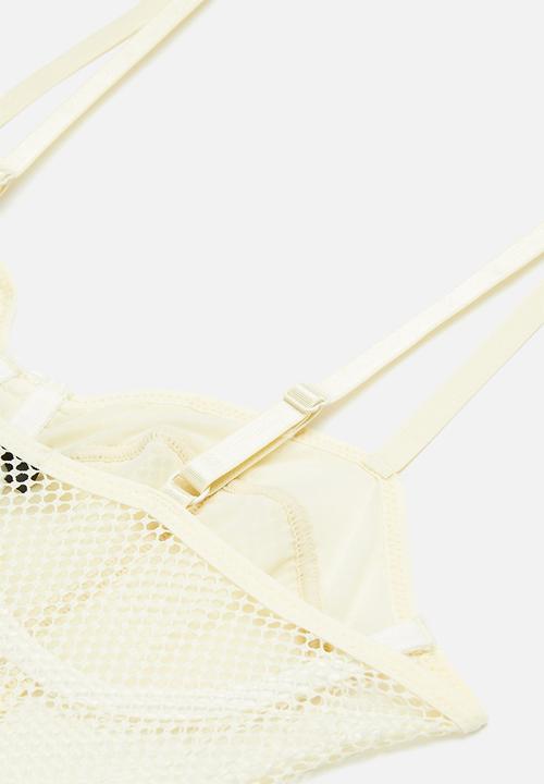 Missguided - Fishnet lingerie bodysuit - cream