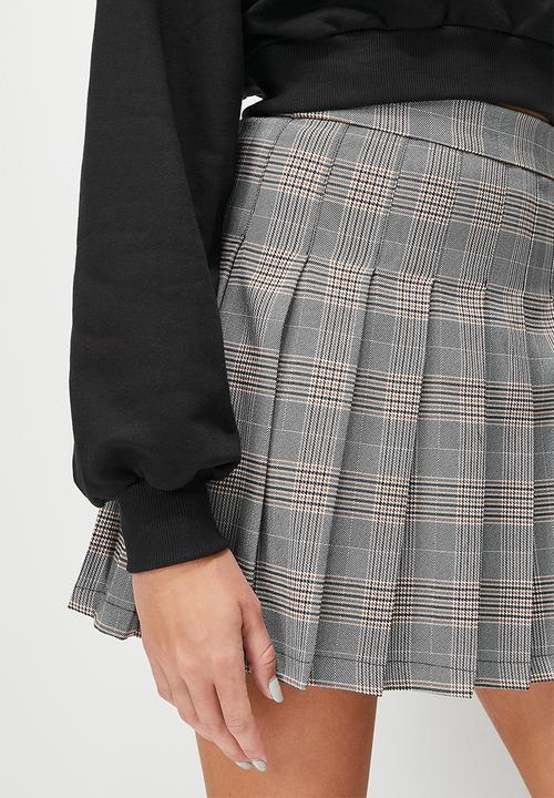 Blake - Check pleated mini skirt - hazel