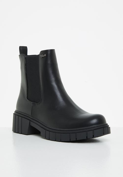 Plum - Legacy chunky chelsea boot - black