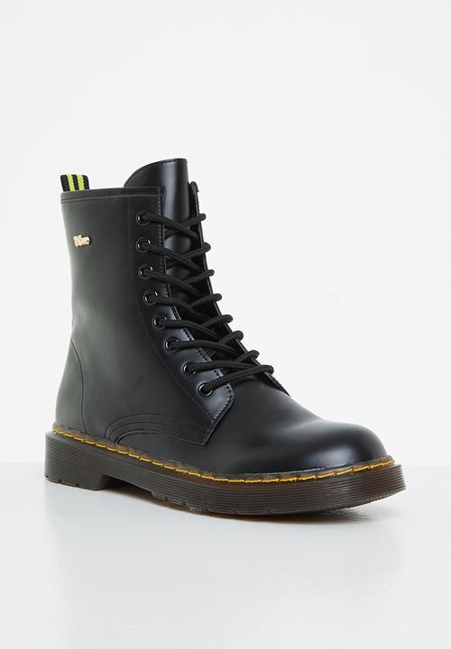 Plum - Lavigne lace-up boot - black