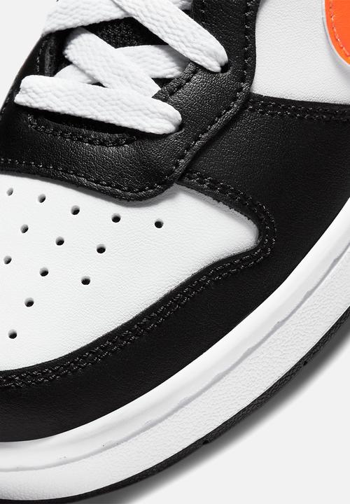 Nike - Nike court borough low 2 (gs) - white/total orange-black-dk smoke grey