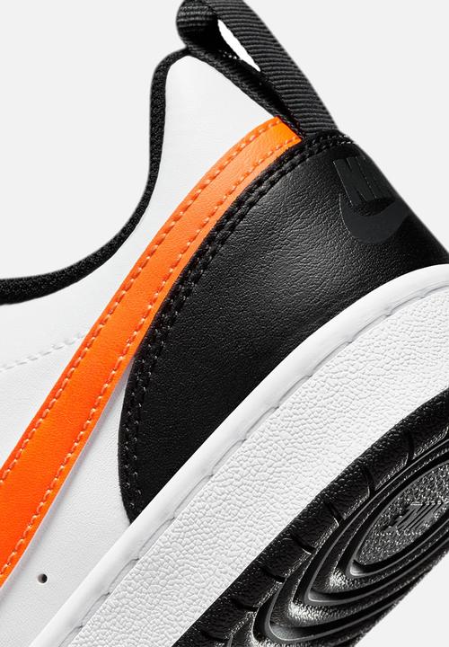 Nike - Nike court borough low 2 (gs) - white/total orange-black-dk smoke grey