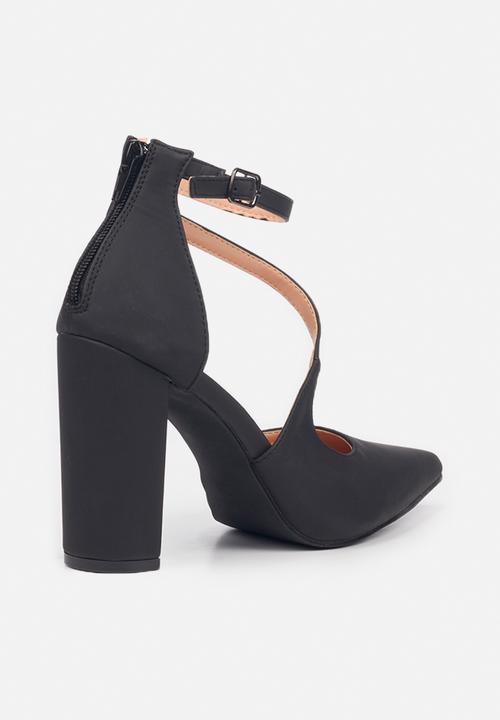 Miss Black - Criss2 ankle strap heel - black