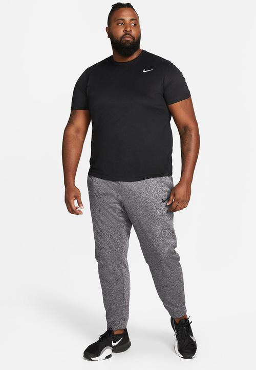 Nike - DRI-FIT Tapered Fleece Training Pants- Charcoal heather & black