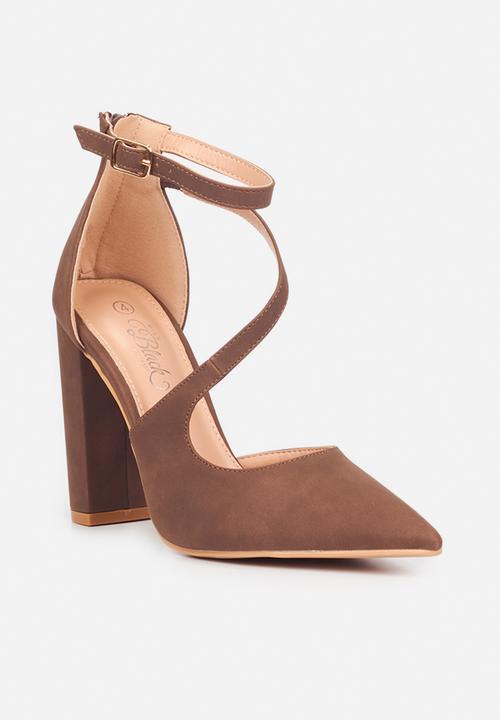 Miss Black - Criss2 ankle strap heel - chocolate