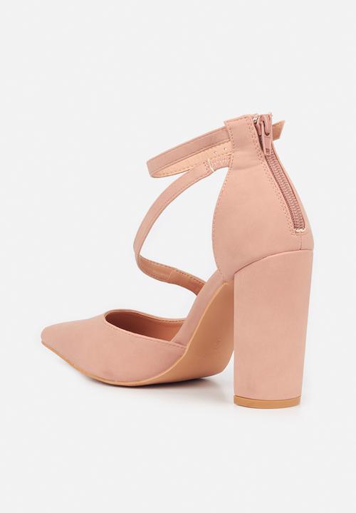 Miss Black - Criss2 ankle strap heel - pink
