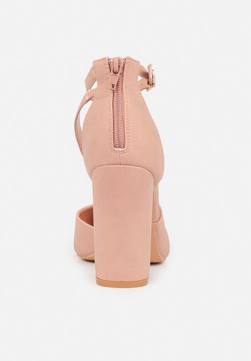 Miss Black - Criss2 ankle strap heel - pink