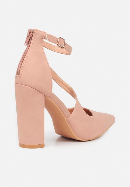 Miss Black - Criss2 ankle strap heel - pink