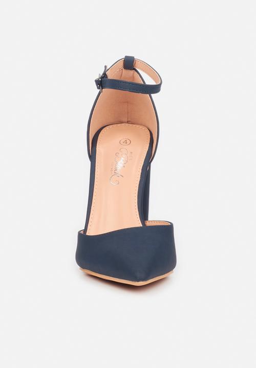 Miss Black - Criss3 ankle strap heel - navy