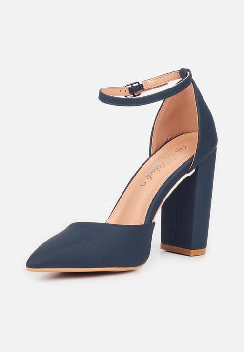 Miss Black - Criss3 ankle strap heel - navy