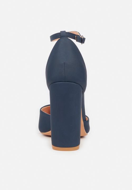Miss Black - Criss3 ankle strap heel - navy