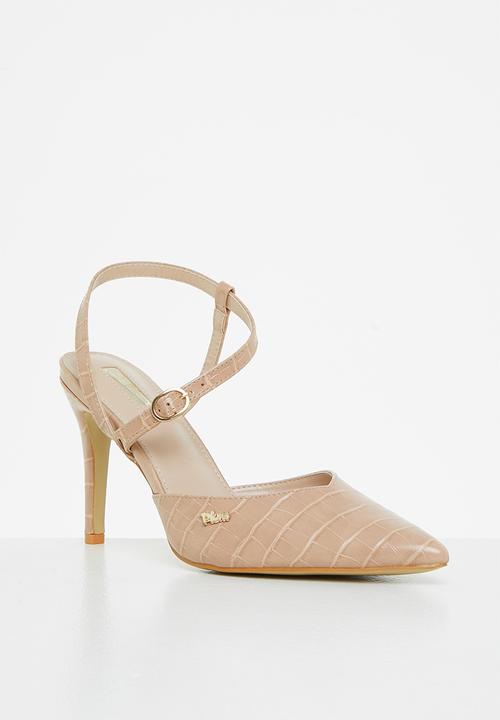 Plum - Polly pointed stiletto heel - neutral 