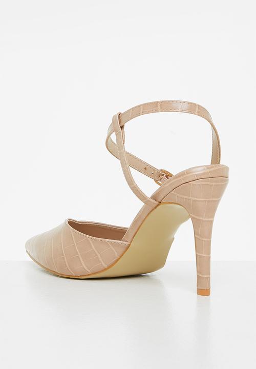 Plum - Polly pointed stiletto heel - neutral 
