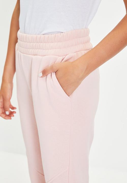Trendyol - Basic jogger sweatpants - powder pink