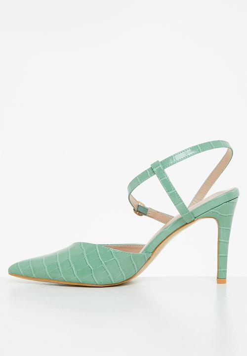 Plum - Polly pointed stiletto heel - blue-green 