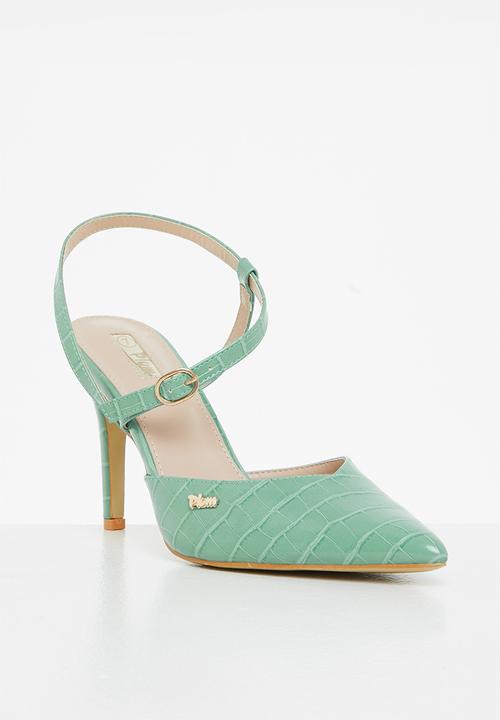 Plum - Polly pointed stiletto heel - blue-green 