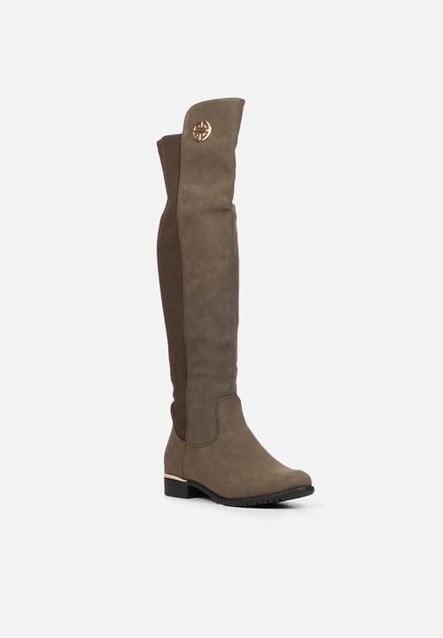 Miss Black - Hadar3 over the knee boot - olive