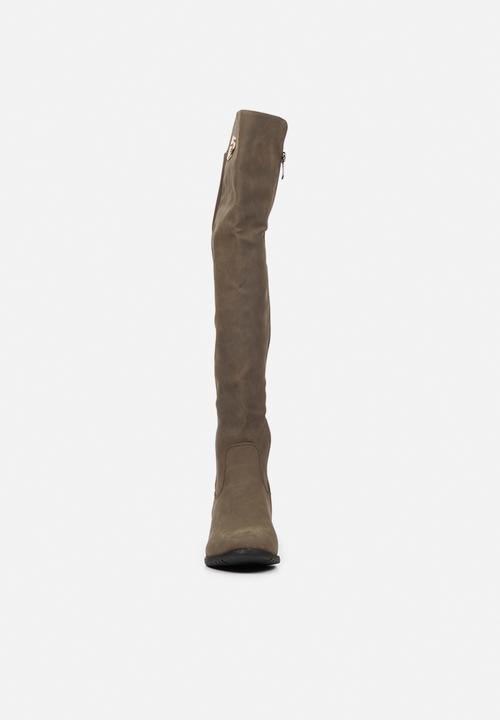 Miss Black - Hadar3 over the knee boot - olive