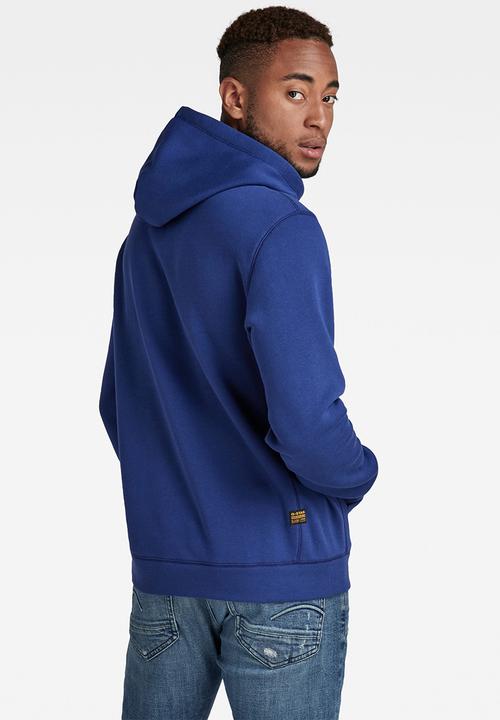 G-STAR - Premium core long sleeve hooded sweater - ballpen blue