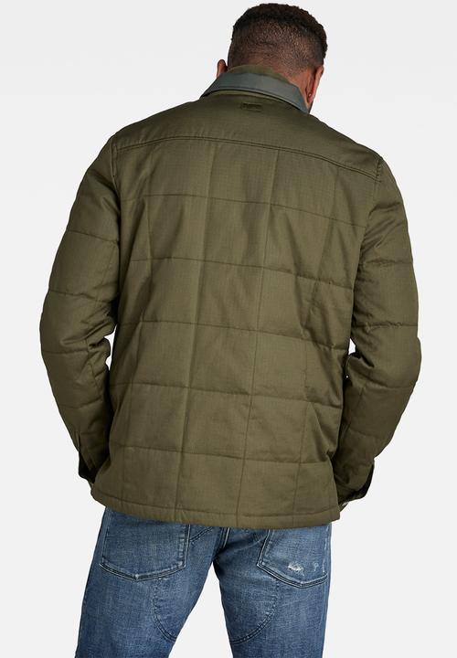 G-STAR - Postino quilted overshirt - shadow olive