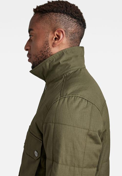 G-STAR - Postino quilted overshirt - shadow olive