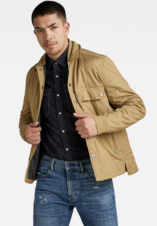 G-STAR - Postino quilted overshirt - fennel seed