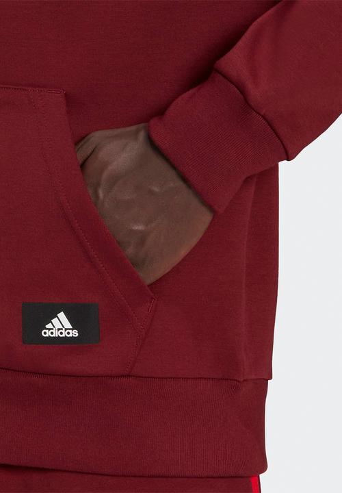 adidas Performance - Future Icons 3-Stripes Full-Zip Hoodie - shadow red