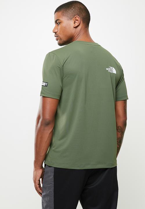 The North Face - Ma hybrid short sleeve tee -  green & black 