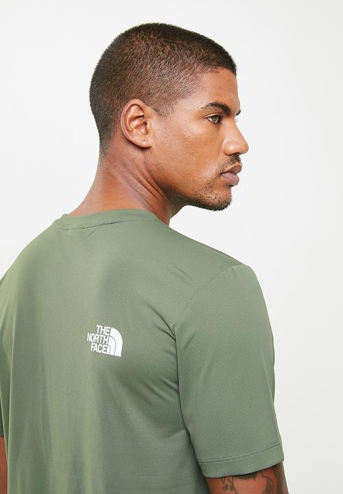 The North Face - Ma hybrid short sleeve tee -  green & black 