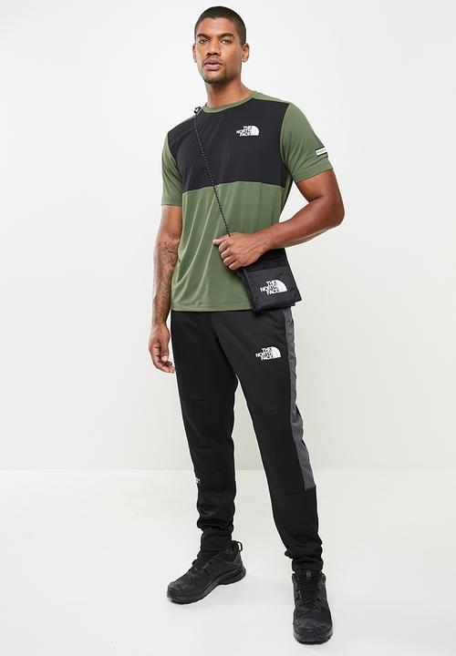 The North Face - Ma hybrid short sleeve tee -  green & black 