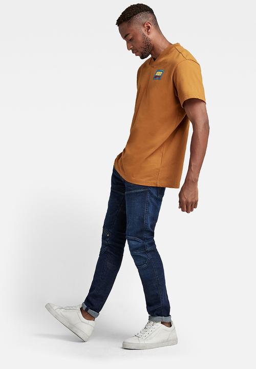 G-STAR - Baseball collar tee - dark vulcan
