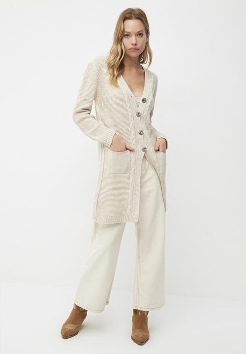 Trendyol - Pocket detailed cardigan - ecru